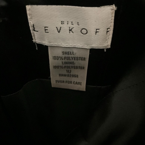 Bill Levkoff Strapless Black Satin Formal Dress - Picture 4 of 8